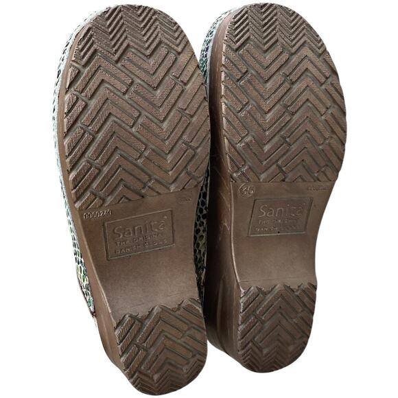 Sanita Clogs Womens Colorful Leather Snake Pattern Nurse SlipOns Size EU 35 US 4 - Picture 10 of 16
